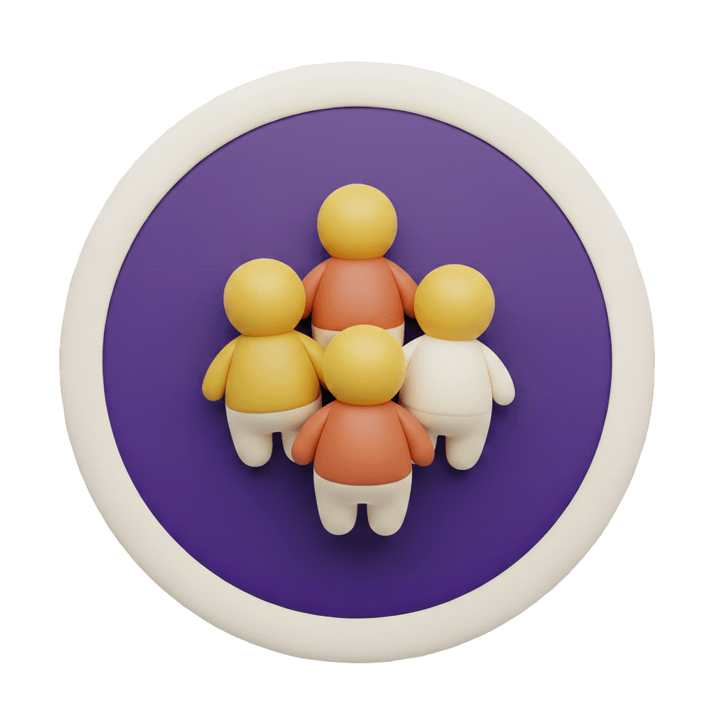 Icoon tevreden gebruikers die een modulaire woning hebben gevonden